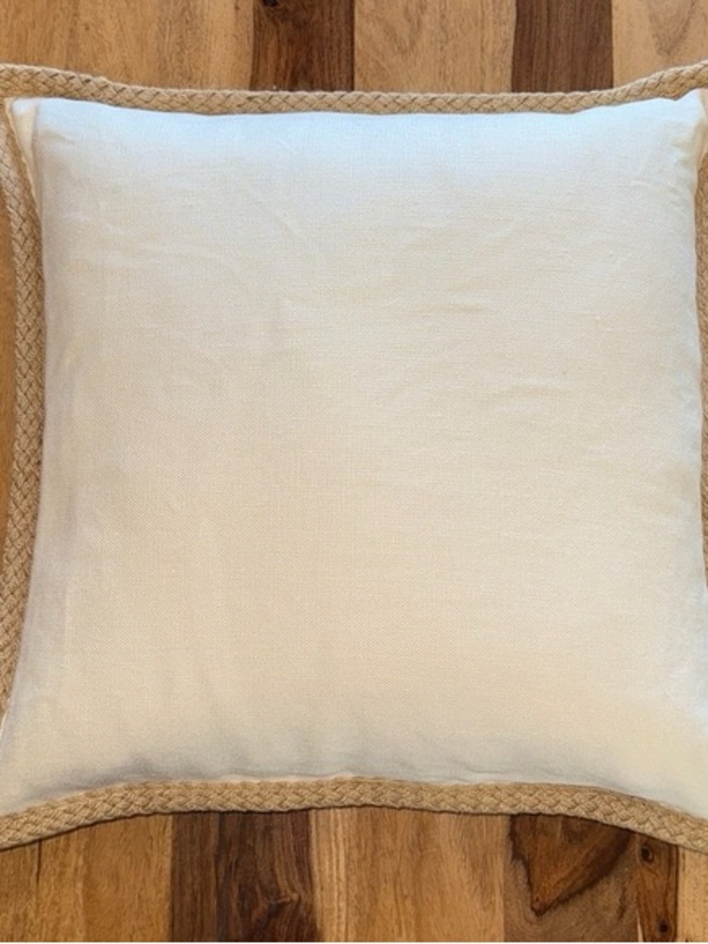 4 Cream Braided Trim Decorative Pillow cases- Unbranded pottery barn